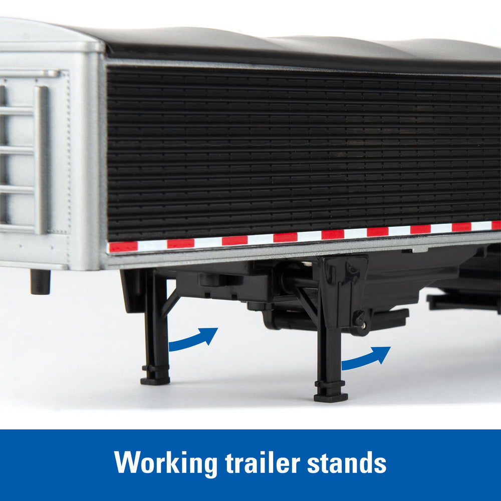 ERTL grain trailer doors opened to simulate grain transfer