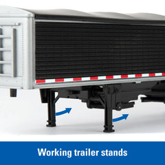 ERTL grain trailer doors opened to simulate grain transfer