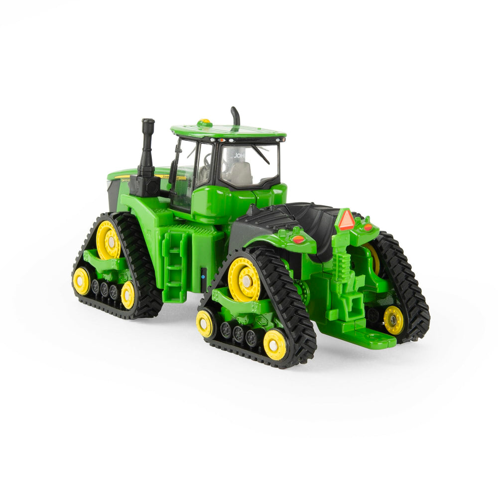 Wheel and track motion demonstrated for authentic pretend farming action.