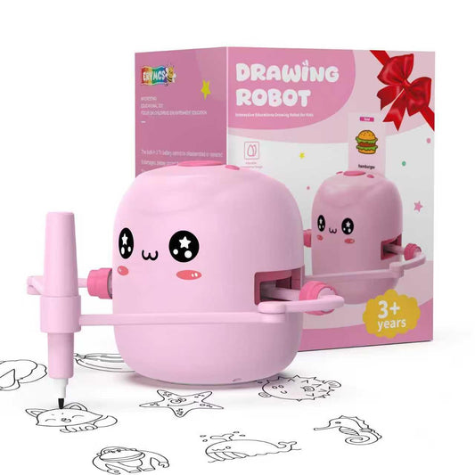 ERYMCS drawing robot unit front view shows kid-friendly design and interactive drawing.