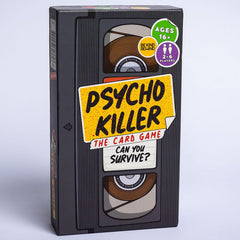 Box back of Psycho Killer Third Edition detailing contents and play options.