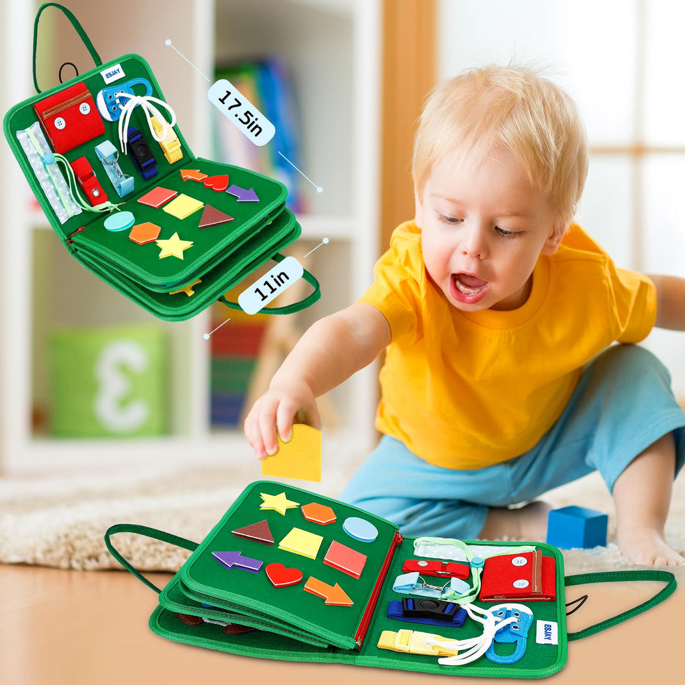 Esjay portable travel busy board with handle fits car and plane trips
