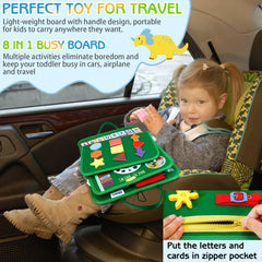 Esjay soft fabric toxic-free busy board is travel-ready