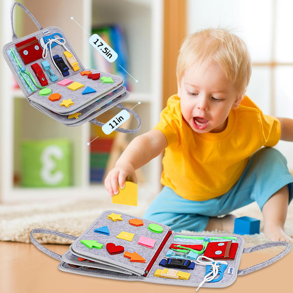 Esjay busy board calendar and shapes page boosts early cognitive recognition.