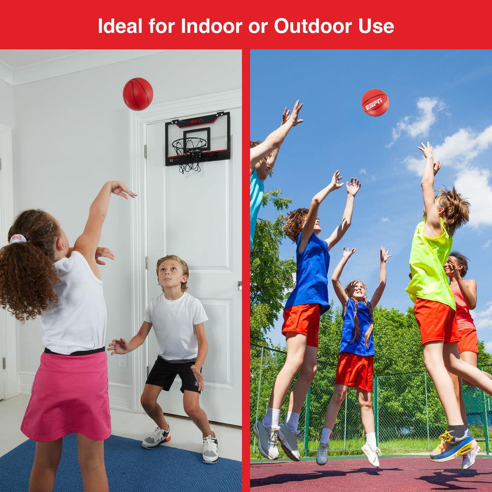Family night with ESPN mini basketballs for casual play