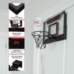 ESPN Mini Basketball Hoop sturdy door mount for daily use