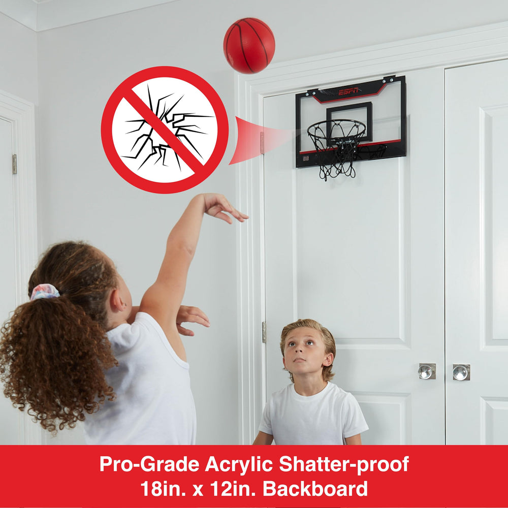ESPN Mini Basketball Hoop foldable rim for easy door operation