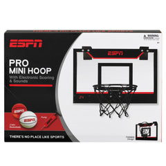 ESPN Mini Basketball Hoop packaging shown as gift ready