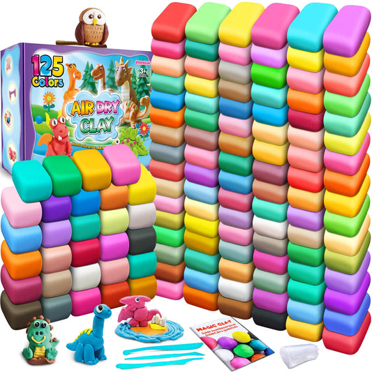 Essenson air dry clay 125 colors palette for kids' crafts and color mixing
