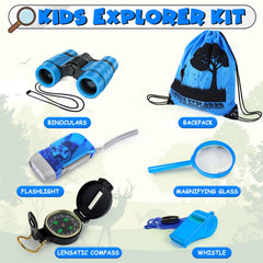 ESSENSON Kids Explorer Kit magnifying glass reveals tiny details during outdoor investigations.