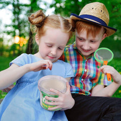 Essenson bug containers secure specimens for classroom or garden exploration.