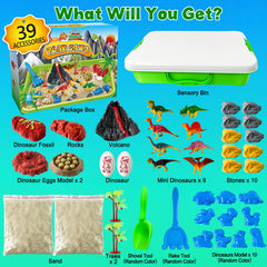 Essenson Sensory Bin dinosaurs fossils encourage exploration and hands-on learning.