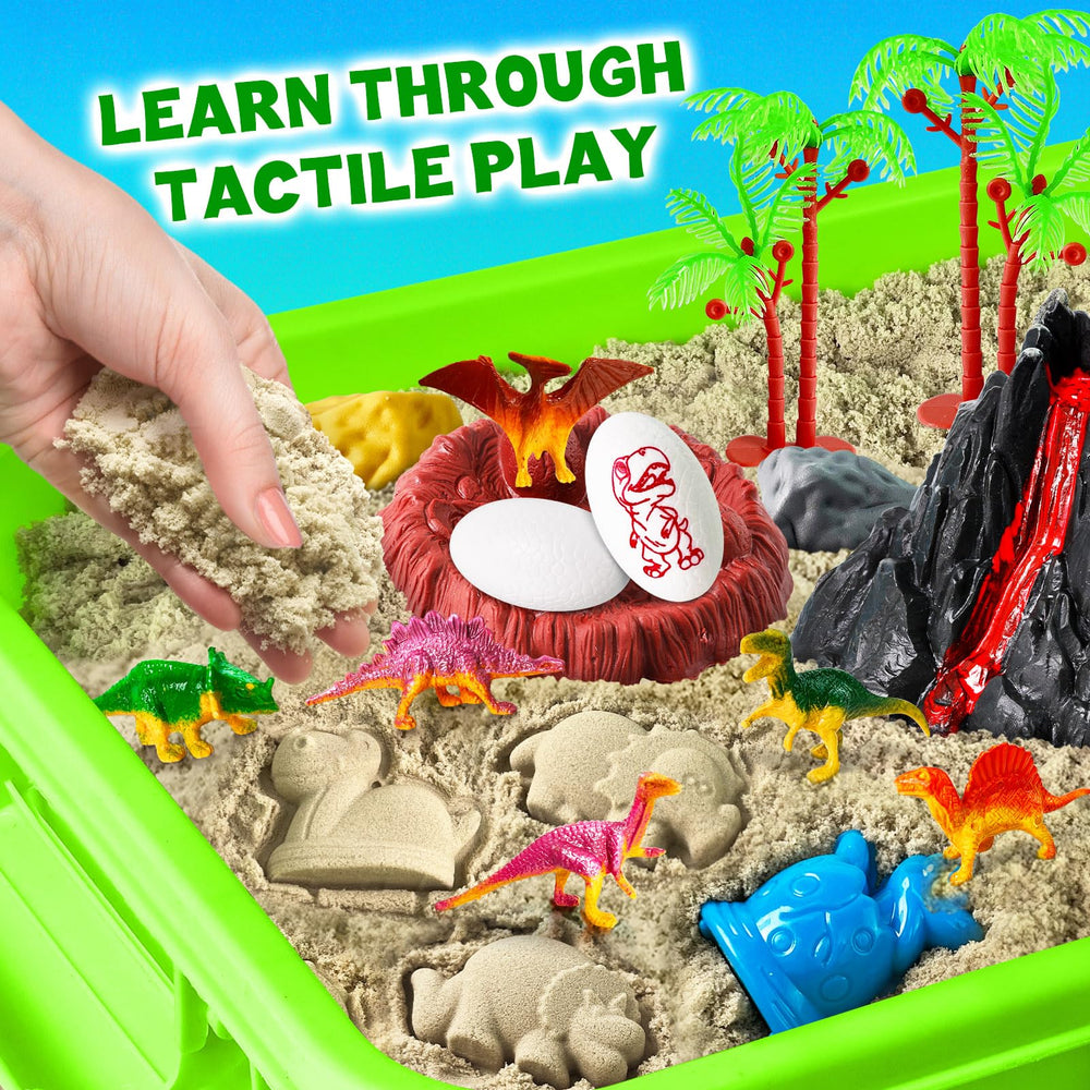 Essenson Sensory Bin sand and stones for tactile play and exploration.