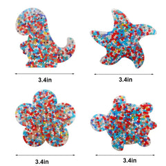Estimable 4 Pack with flowers provides soothing texture for stress-relief play sessions.
