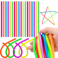 Estimable colorful stretchy fidget strings pack for sensory play and stress relief.