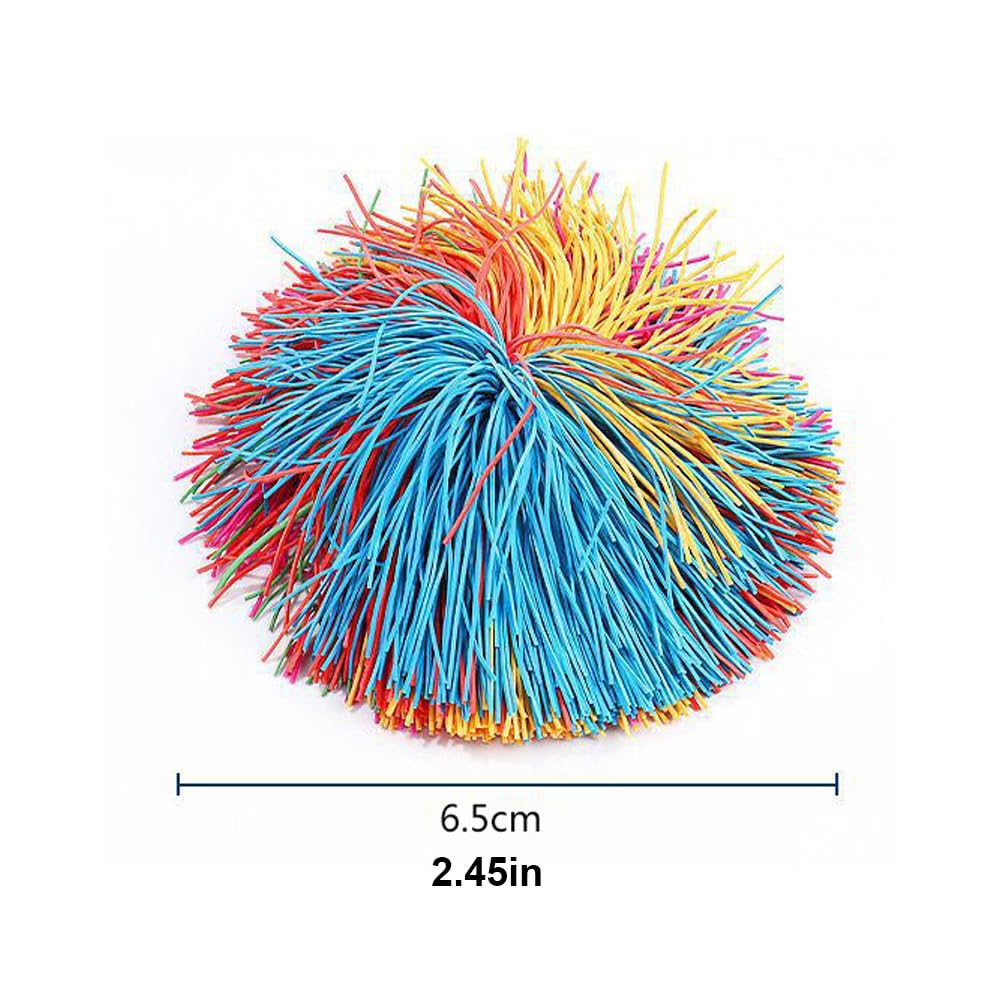 Estimable stringy ball squeeze—soft rubber tactile calm for focus.