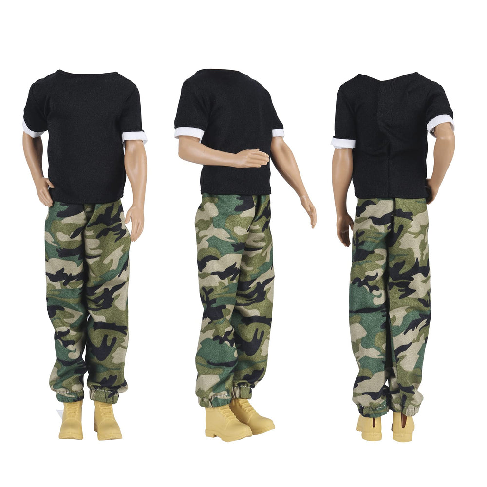 E-TING handmade doll outfits showcasing precise stitching and Velcro closures.