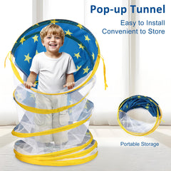 Eterish indoor-outdoor tunnel encourages crawling and imaginative play.