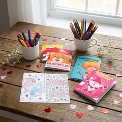 Eternity Sky valentines coloring book set for family coloring time and gatherings