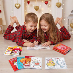 Eternity Sky valentines coloring pages with cute characters, great for kids' activities