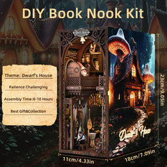 ETKVR book nook with LED lighting enhances nighttime reading mood.