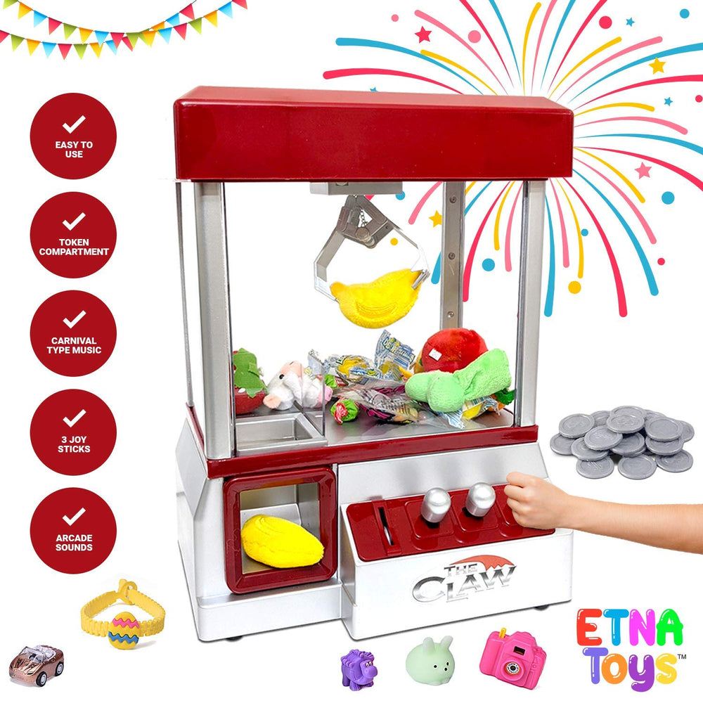 Etna lights illuminate the claw area for a vibrant arcade vibe at home