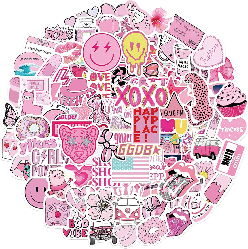Etomiel Preppy stickers on laptop for cute customization.