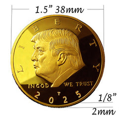 eTradewinds 38mm diameter coin with 24kt plating and premium craftsmanship