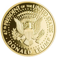 eTradewinds 45-47 Trump coin with airtight capsule, protecting condition for long-term display.