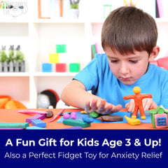 EUCATUS non-toxic clay packaging; safe gift option for kids ages 3 and up.