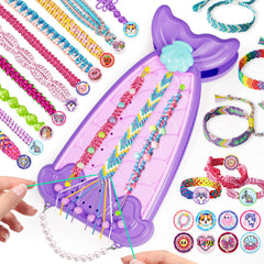 Euclidean Cube 2-in-1 bracelet kit with braider for kids ages 8-12, easy crafting fun.