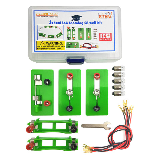 EUDAX Physics Lab circuit kit box with components for easy storage and access.