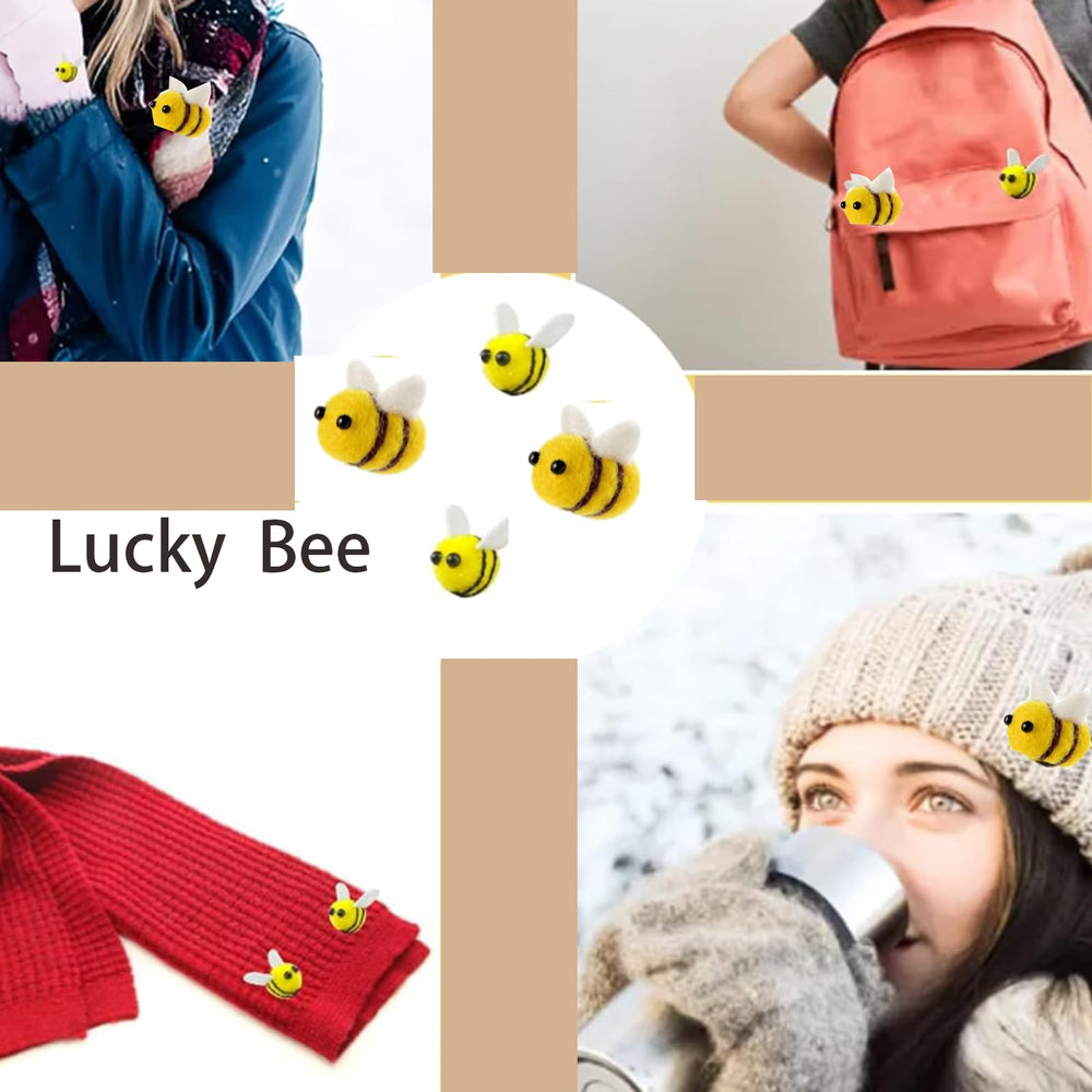 EUGFI hair clip with mini bees elevates simple accessory styling.