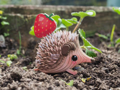 EUGY Hedgehog puzzle in progress, hands-on learning and focus.