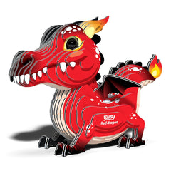 EUGY Red Dragon assembly highlights spatial thinking and fine motor skills.
