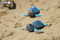 EUGY Sea Turtle 3D Puzzle 26-pieces spread reveals compact, portable learning set.