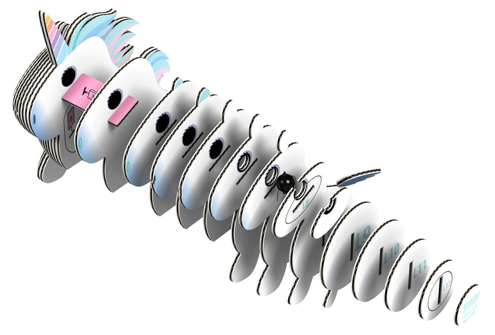 Eugy Unicorn Sky packaging emphasizes plastic-free, eco-friendly design.