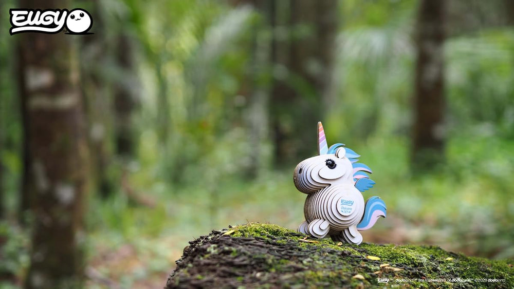 Eugy Unicorn Sky 3D puzzle education and fun facts for curious minds.