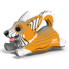 EUGY Welsh Corgi 3D puzzle ready for building, engaging educational activity for kids.