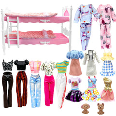 EumbHoa bunk bed ready for 11.5-inch dolls, sturdy and easy to assemble.