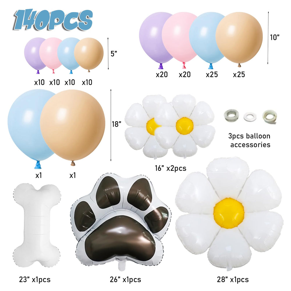 EUMIRO daisy bone foil balloon adds a cute focal point to cake table decor.