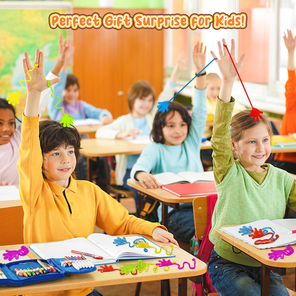 EUOCENK glitter sticky hands easy to clean and re-stick after washing.