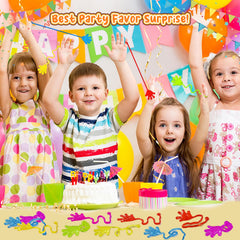 EUOCENK glitter sticky hands in pink enhance creative wall art and tactile fun.
