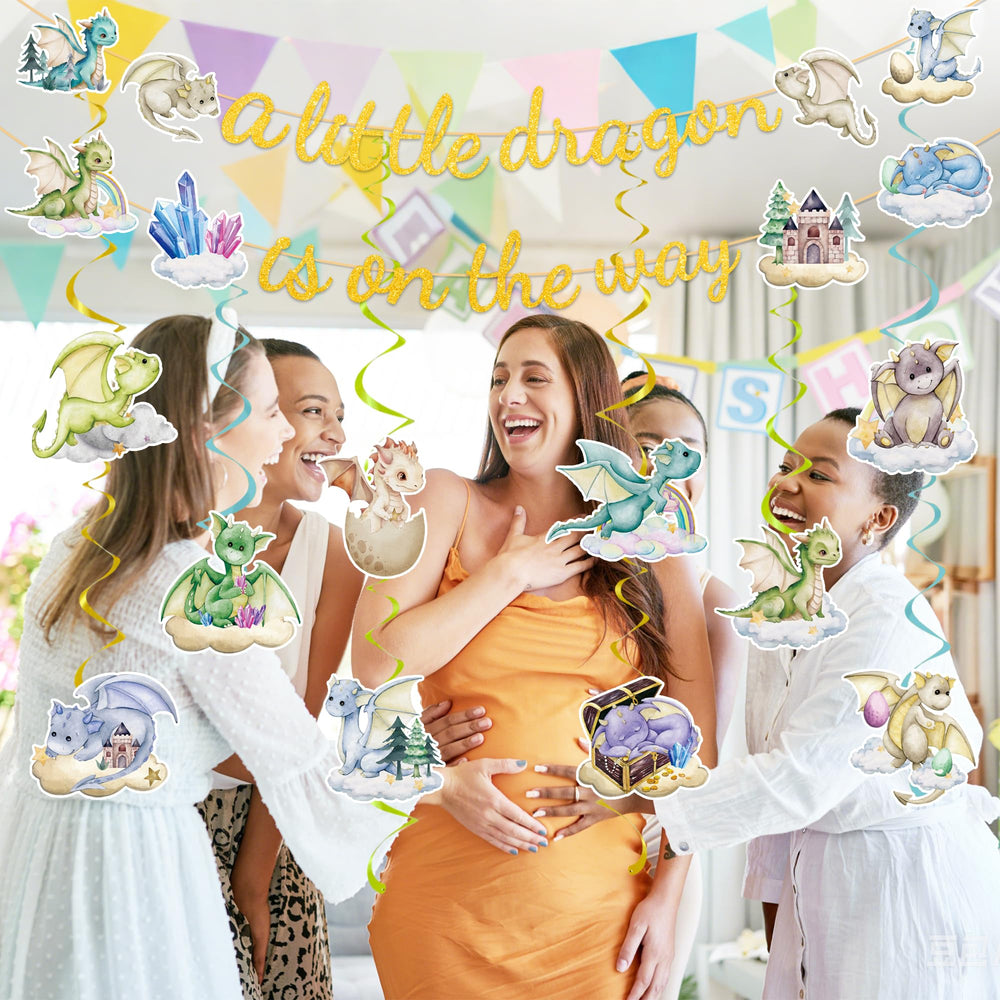 EUOYUFO dragon decor set is easy to hang across spaces for impact.