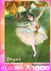 EuroGraphics Ballerina Degas puzzle artwork highlights a classic ballet scene.