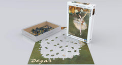EuroGraphics Ballerina Degas puzzle finished size shown for display and framing.