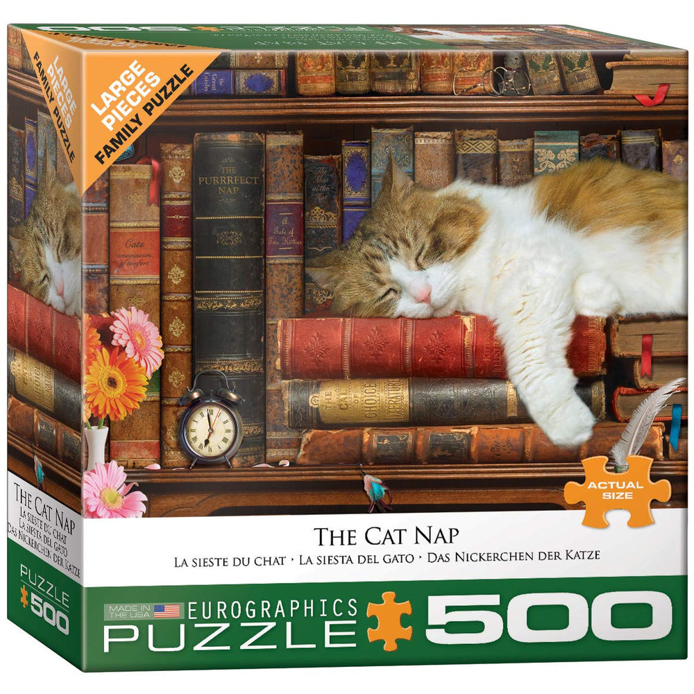 EuroGraphics The Cat Nap puzzle closeup showing sturdy pieces for smooth assembly