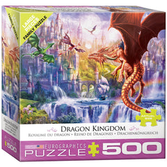 EuroGraphics Dragon Kingdom puzzle box, sturdy packaging for easy storage and gifting.