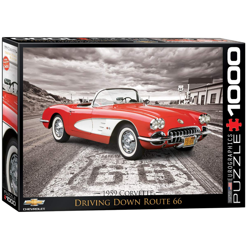 EuroGraphics Driving Down Route 66 box offers nostalgic puzzle fun.