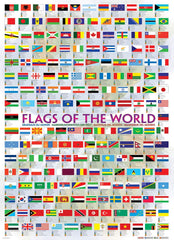 EuroGraphics Flags of the World puzzle finished size pictured, ideal for display after completion.